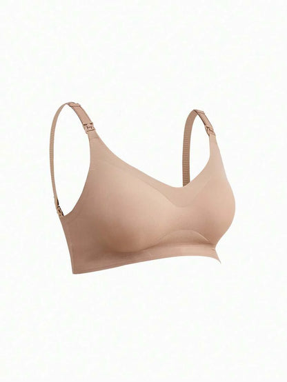 Maternity Seamless Nursing Bra Women Solid Color Wireless Breastfeeding Comfortable Support Bra