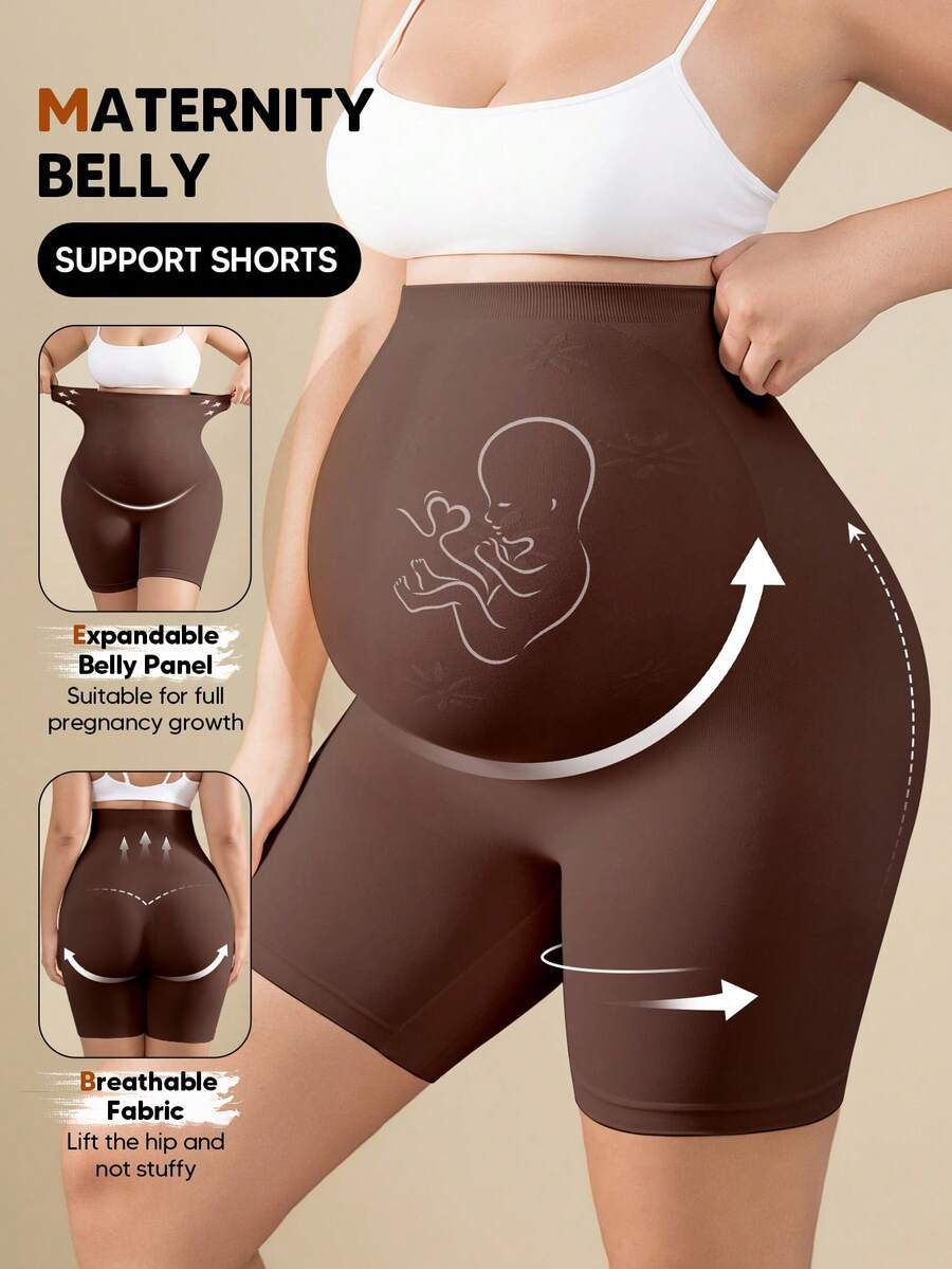Pregnant Women's High Elasticity 5-Point Maternity Leggings - Everyday Wear