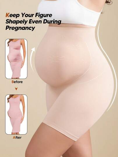 Pregnant Women's High Elasticity 5-Point Maternity Leggings - Everyday Wear