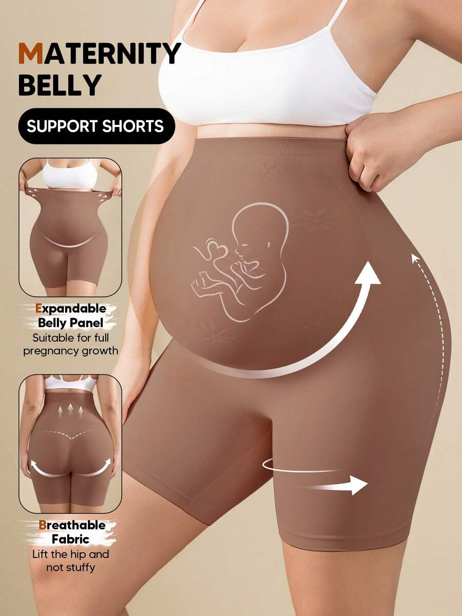 Pregnant Women's High Elasticity 5-Point Maternity Leggings - Everyday Wear