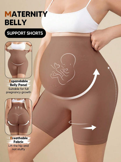 Pregnant Women's High Elasticity 5-Point Maternity Leggings - Everyday Wear