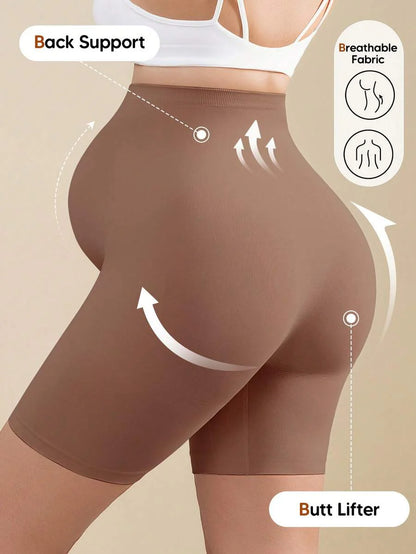 Solid Color Maternity Biker Shorts - High Waist Pregnancy Athletic Wear