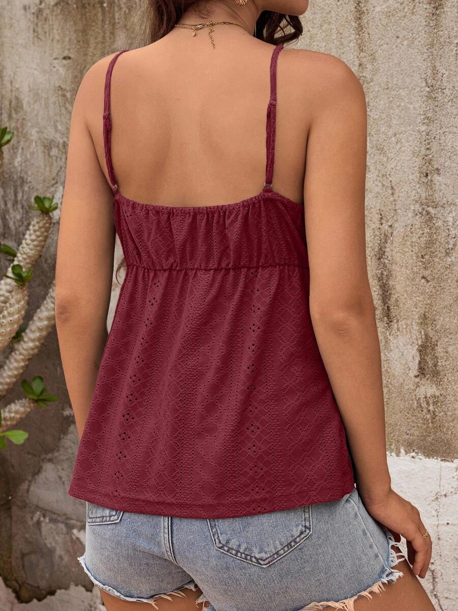 Green Boho Maternity Contrast Lace Embroidery Sleeveless Cami Babydoll Top Flared Spaghetti Strap Beach Vacation Camisole