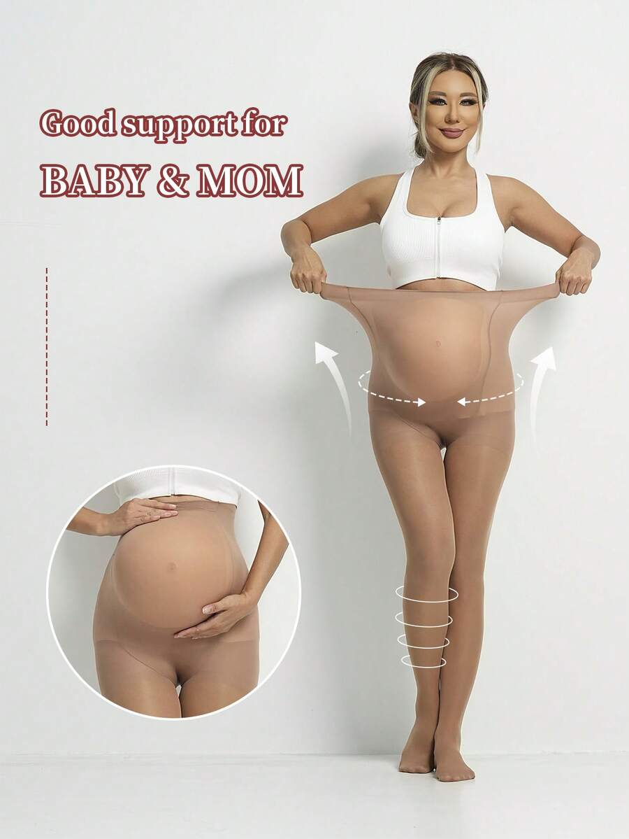 Maternity Pantyhose 1-2 Pairs - 80D Solid Color Nylon Sexy High Elasticity Semi Sheer Leggings