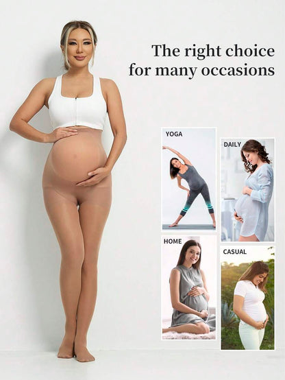 Maternity Pantyhose 1-2 Pairs - 80D Solid Color Nylon Sexy High Elasticity Semi Sheer Leggings