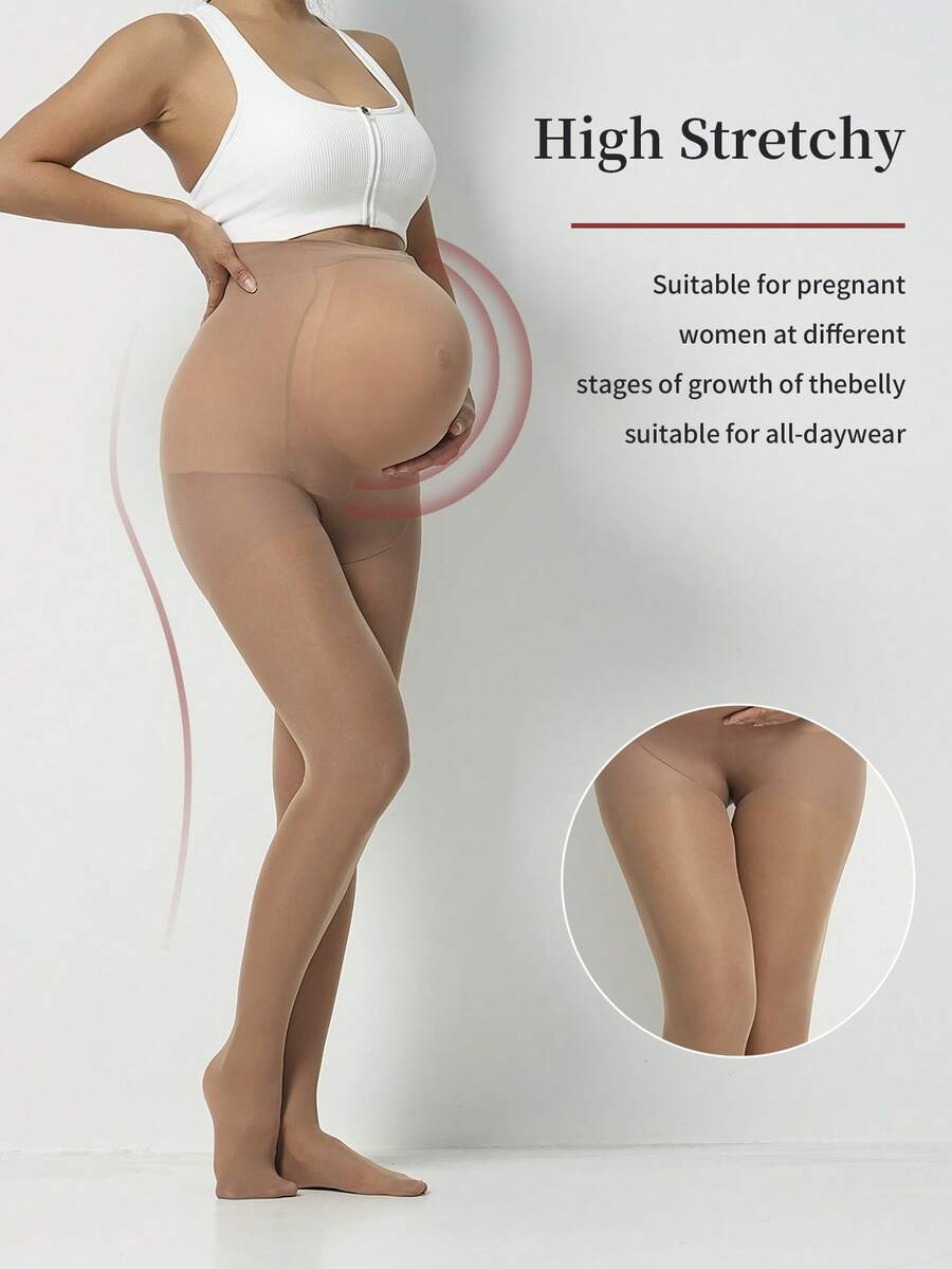 Maternity Pantyhose 1-2 Pairs - 80D Solid Color Nylon Sexy High Elasticity Semi Sheer Leggings