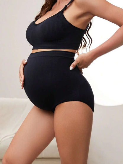 5pcs Maternity Underwear - High Waist Belly Support Shorts for Mid-Late Pregnancy