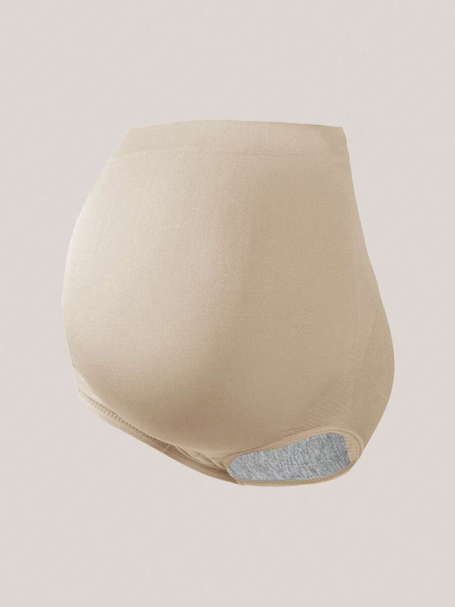 Maternity Nylon Underwear 5 Pack - High Waist Soft Stretch Support Briefs, Mid to Late Term