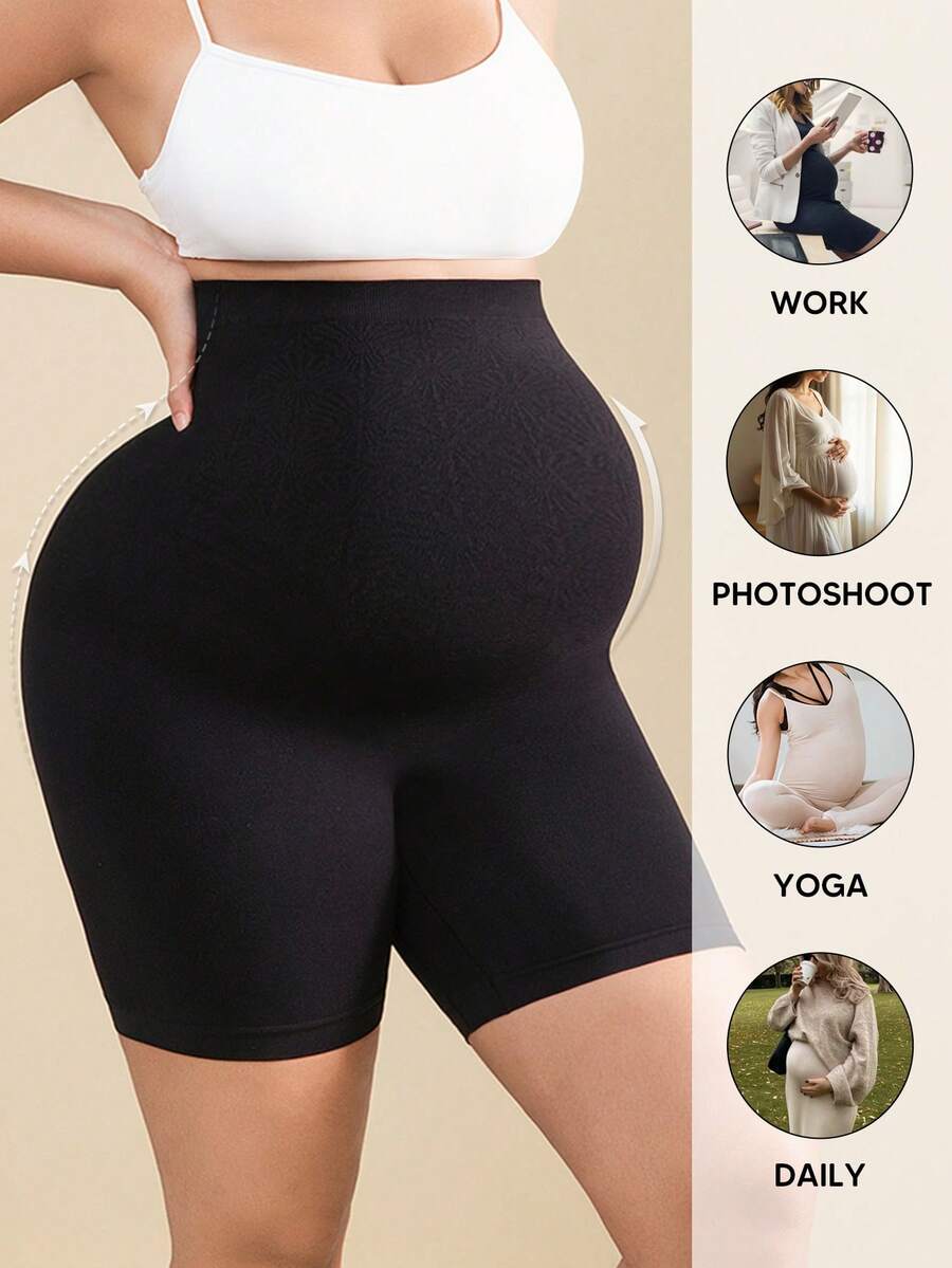 Maternity Soft Elastic Waist Shorts - Comfortable Belly Support