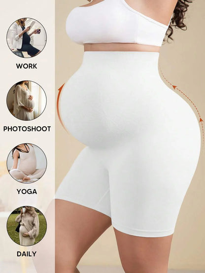 Maternity Soft Elastic Waist Shorts - Comfortable Belly Support