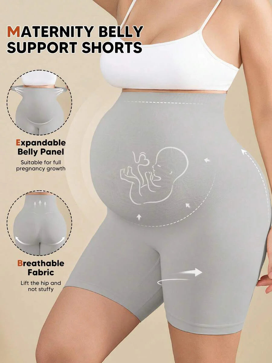 Maternity Soft Elastic Waist Shorts - Comfortable Belly Support