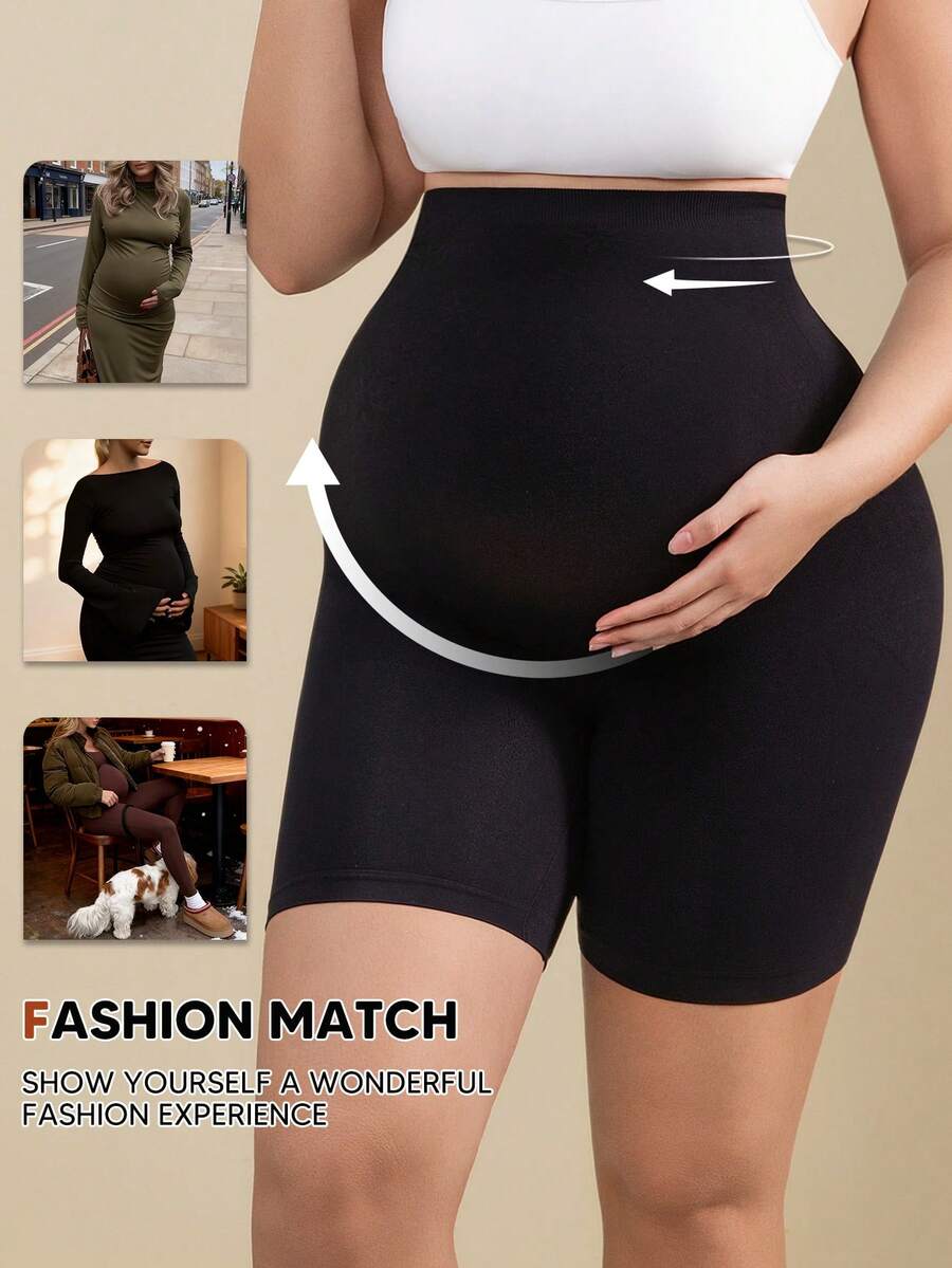 Maternity Belly Support Knee-Length Shorts - High Elasticity Shaping Briefs
