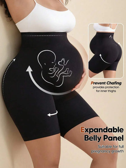 Maternity Belly Support Knee-Length Shorts - High Elasticity Shaping Briefs