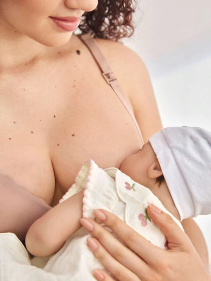 Maternity Nursing Bra 2 Pack - Seamless Solid Color Wireless Breastfeeding, Pregnancy Postpartum