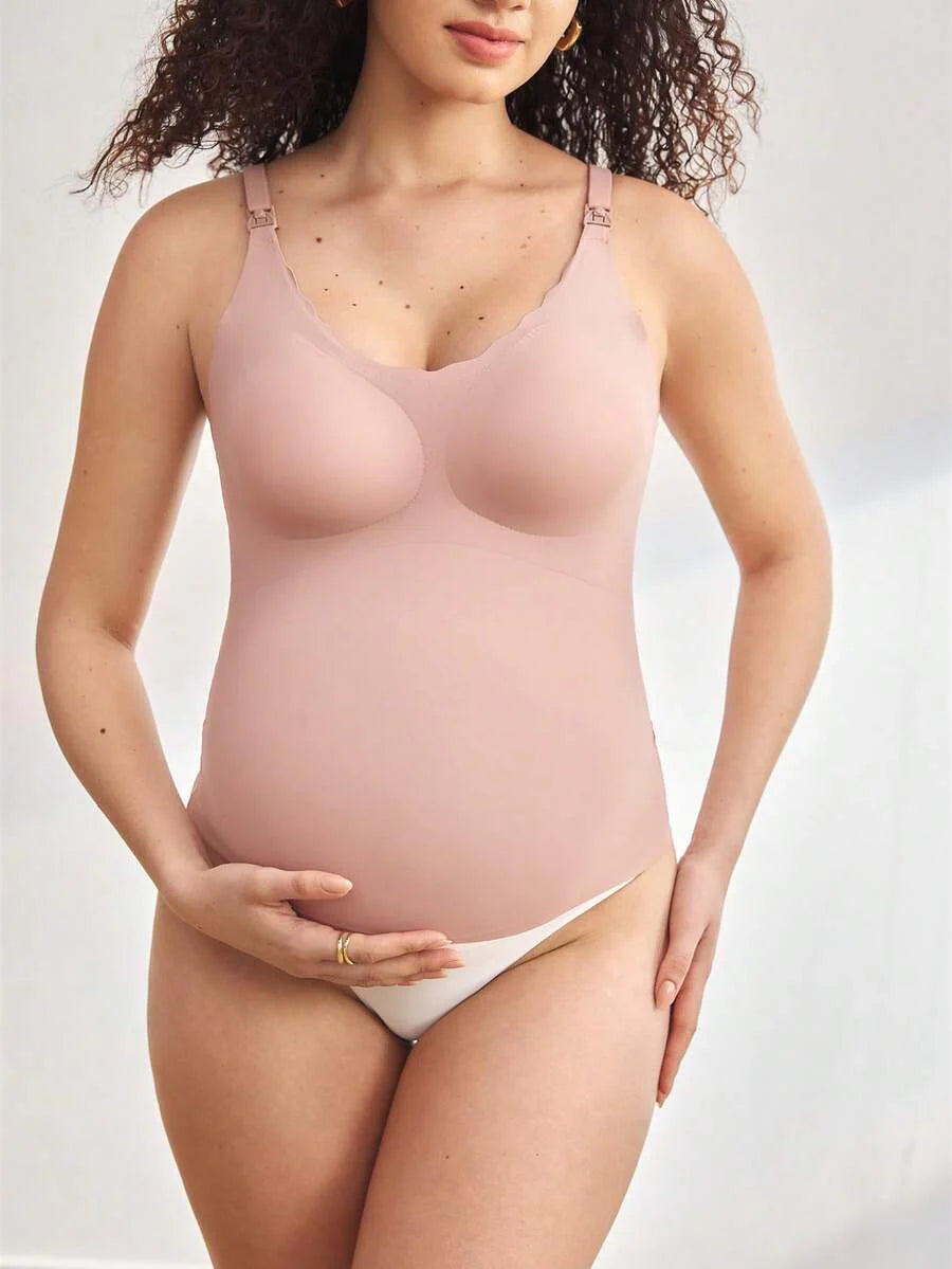 Maternity Solid Color Nursing Camisole Top Seamless