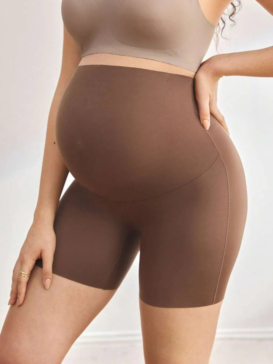Maternity Seamless High Waist Solid Color Briefs Soft Stretch Comfortable Pregnancy Underwear for Women