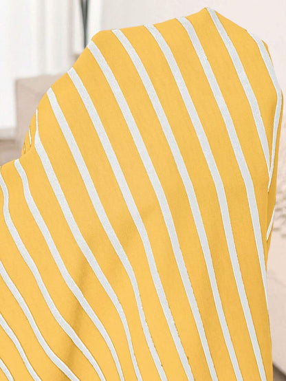 Maternity Heart Embroidery Striped Round Neck Short Sleeve Casual T-Shirt Dress