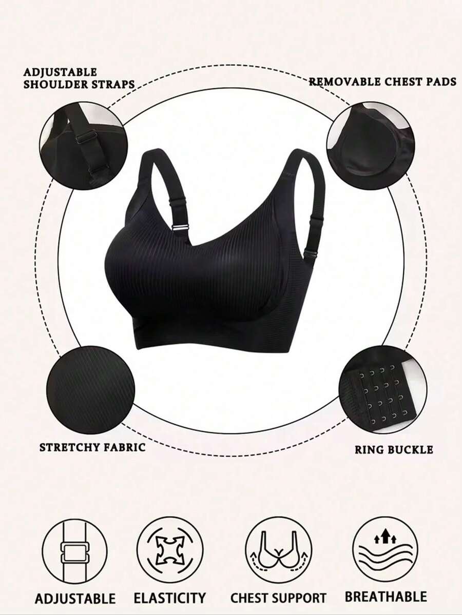Women’s Push Up Bra – Adjustable Strap Wire Free Full Bust Lift
