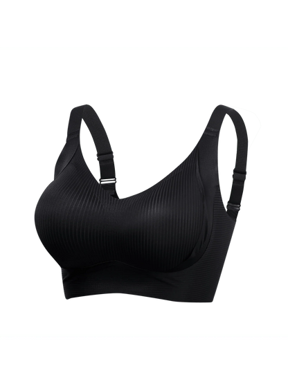 Seamless Push-Up Wire-Free Bra - Adjustable Strap Full Bust Lift Support