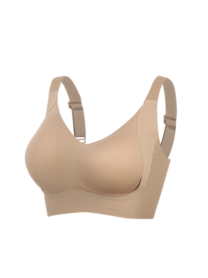 Push-Up Seamless Bra - Adjustable Strap Tummy Control Workout Bra