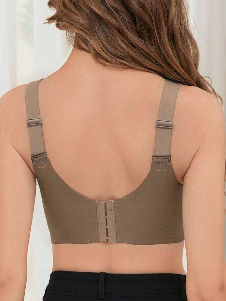 Push-Up Seamless Bra - Adjustable Strap Tummy Control Workout Bra