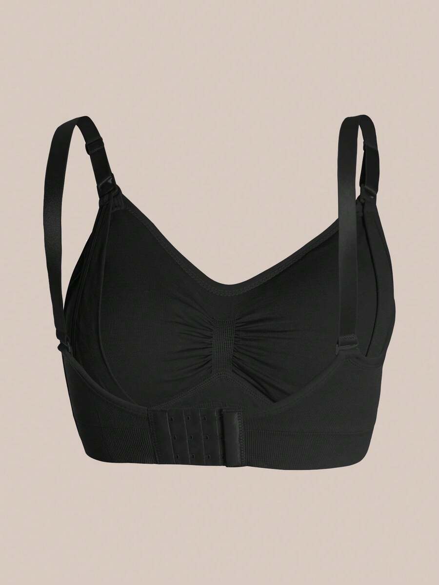 3-Pack Maternity Nursing Bra Set Women Nylon Wireless Front Open Buckle Adjustable Push Up Breastfeeding Bra