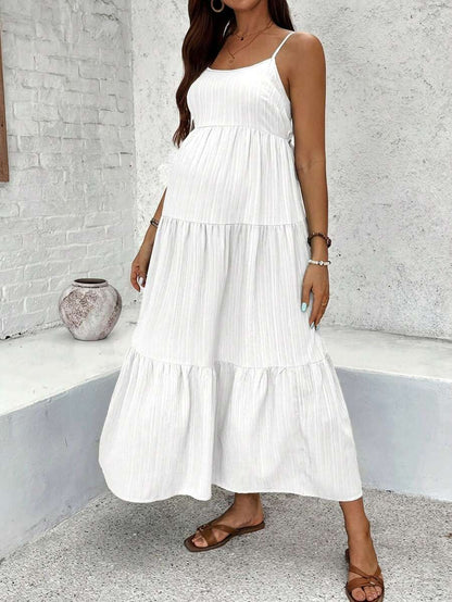 Maternity Sleeveless Solid Color Dress, Fashionable For Summer Woman S Summer Clothes  Maternity Dress  Vacation