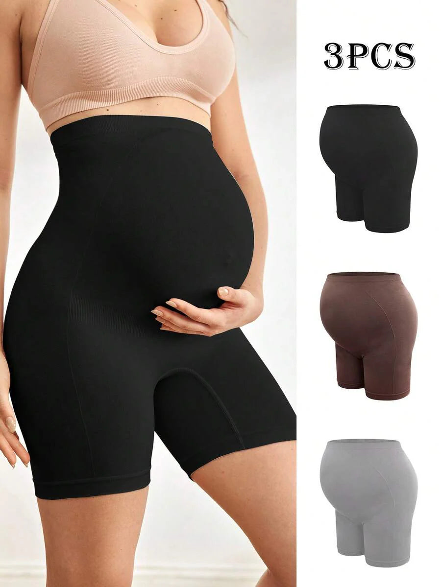 3PCS Seamless High Waist Maternity Panties Soft Stretch Comfortable Pregnancy Underwear for Mothers