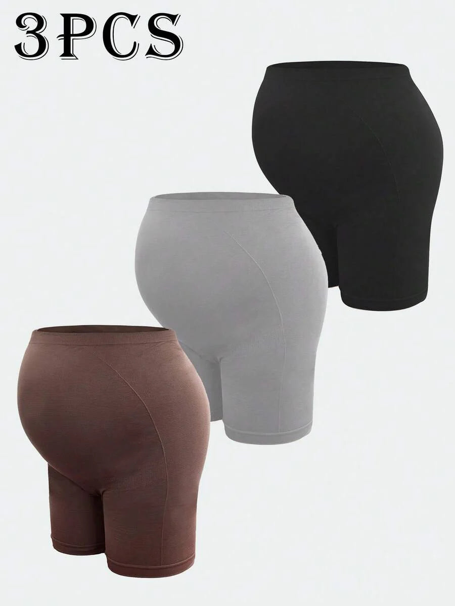 3PCS Seamless High Waist Maternity Panties Soft Stretch Comfortable Pregnancy Underwear for Mothers