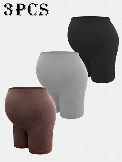 3PCS Seamless High Waist Maternity Panties Soft Stretch Comfortable Pregnancy Underwear for Mothers