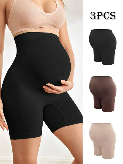 3PCS Seamless High Waist Maternity Panties Soft Stretch Comfortable Pregnancy Underwear for Mothers