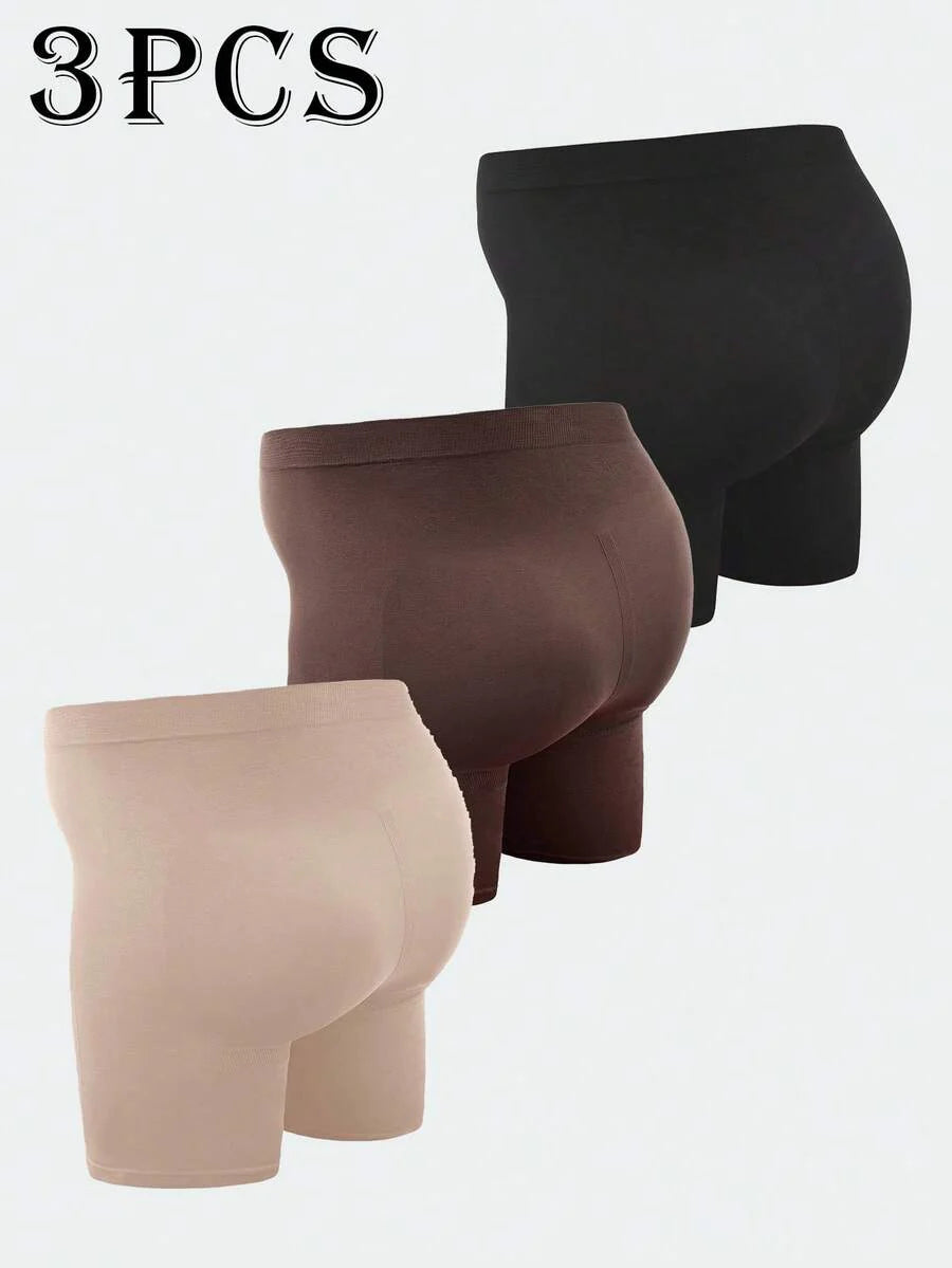 3PCS Seamless High Waist Maternity Panties Soft Stretch Comfortable Pregnancy Underwear for Mothers