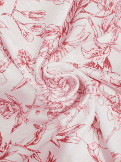 Maternity Dress - Floral Print Side Slit Sleeveless Elegant Vacation Soft Stretch, Summer Holiday