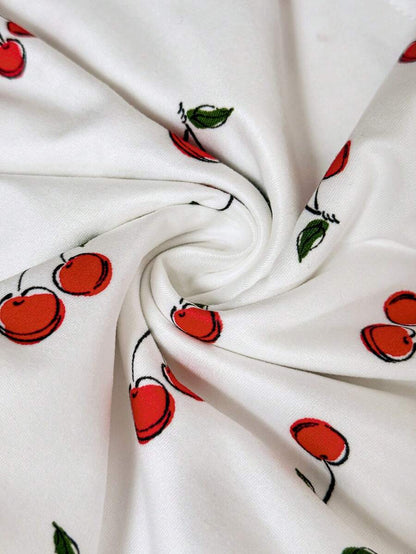 2pcs Maternity Cherry Print Camisole Top And Adjustable Waist Shorts Set World Cup