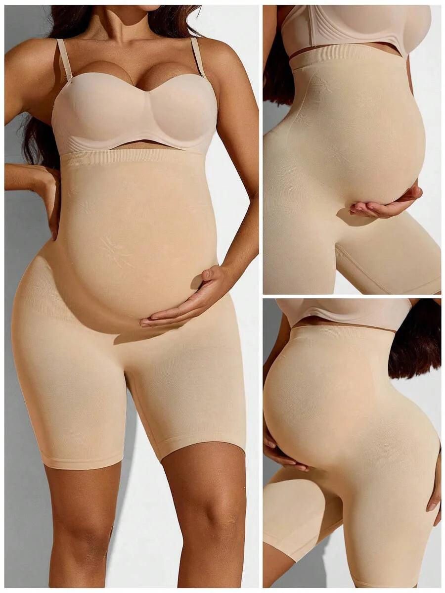 Maternity Belly Support Knee-Length Shorts - High Elasticity Shaping Briefs