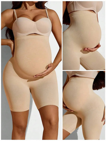 Maternity Belly Support Knee-Length Shorts - High Elasticity Shaping Briefs