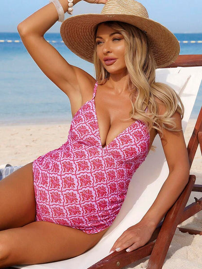 Maternity Halter Bikini Set - Solid Top Triangle Bottom Two Piece Beach Resort, Mom To Be