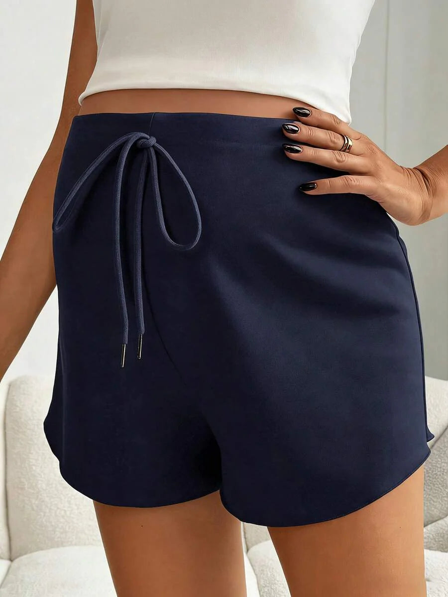 Slowluna Maternity Drawstring Waist Shorts - Adjustable Soft Stretch Casual, Pregnancy Loungewear