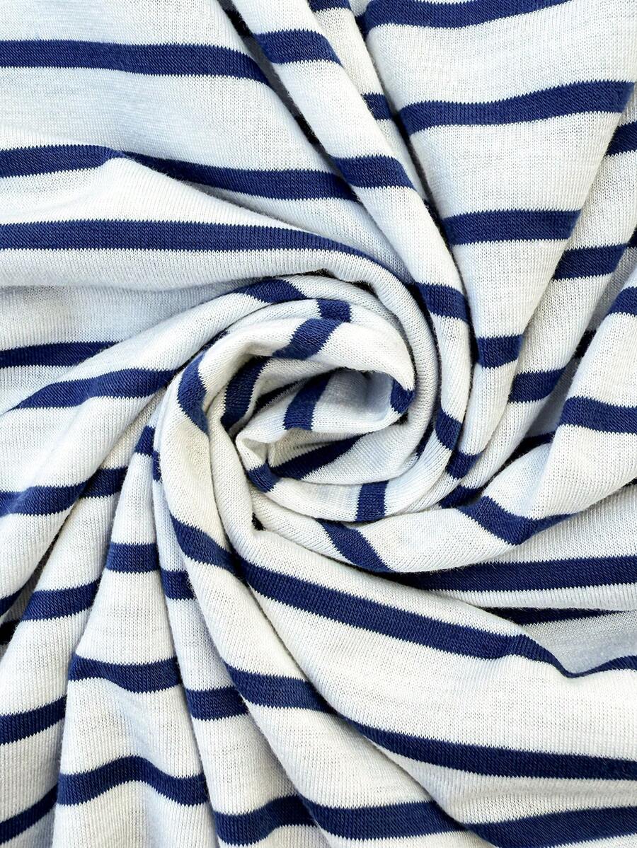Maternity Pink Striped Short Sleeve Tee Dress with High Stretch Knitted Fabric Casual Round Neck Maternity Summer Dress for Sports