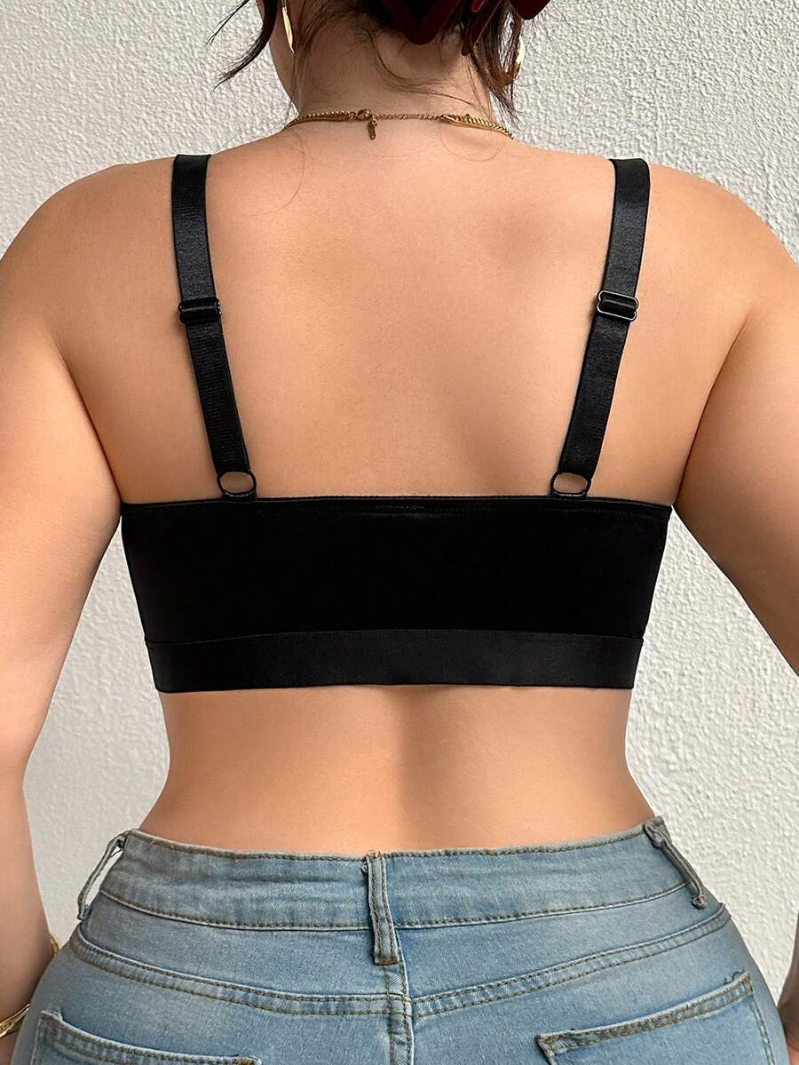 Women's Plus Size Wireless Criss-Cross Bra - Supportive Comfort Bralette