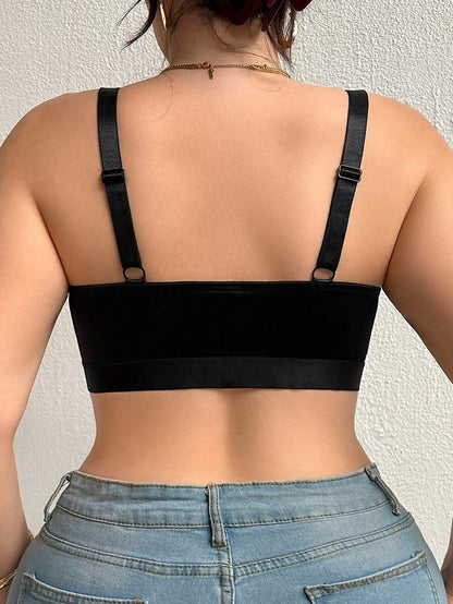Women's Plus Size Wireless Criss-Cross Bra - Supportive Comfort Bralette