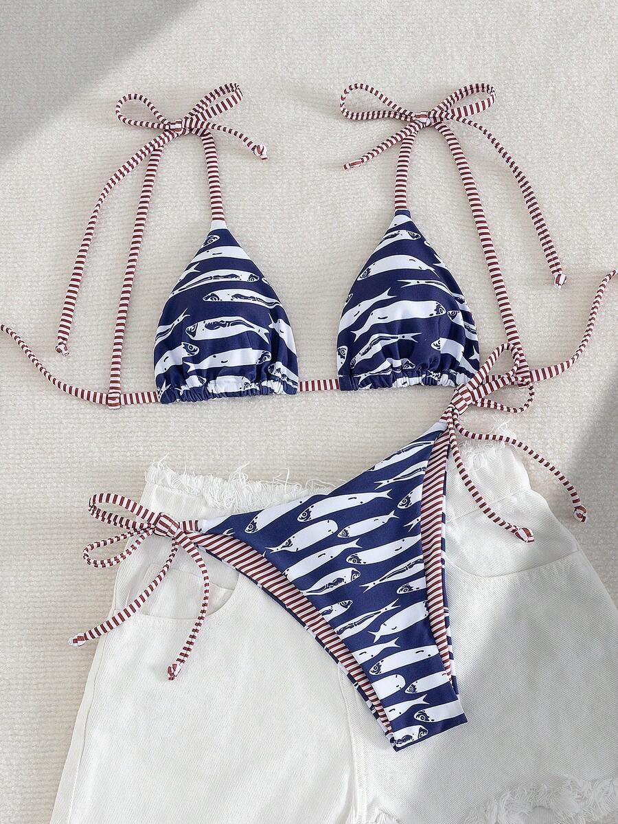 Swim Vcay Fashionable & Sweet Shoulderless Bikini With Side Bow, Wire-Free & Removable Pad, Sexy Women 2 Pieces Swimsuit For Beach & Airport For Summer Beach Vacation