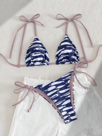 Swim Vcay Fashionable & Sweet Shoulderless Bikini With Side Bow, Wire-Free & Removable Pad, Sexy Women 2 Pieces Swimsuit For Beach & Airport For Summer Beach Vacation