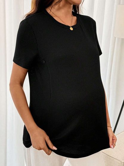 Maternity Nursing Top – Casual Short Sleeve Summer Shirt