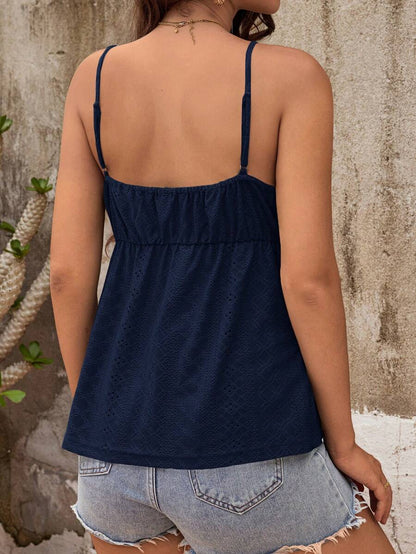Burgundy Lace Trim Cami - Flared Maternity Camisole Spaghetti Strap Plain Beach Top with Ruched Design & Medium Stretch