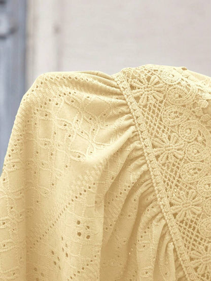 Maternity Casual Solid Color Camisole Brown Top Lace Zanea Dress For Woman Yisikado Dress