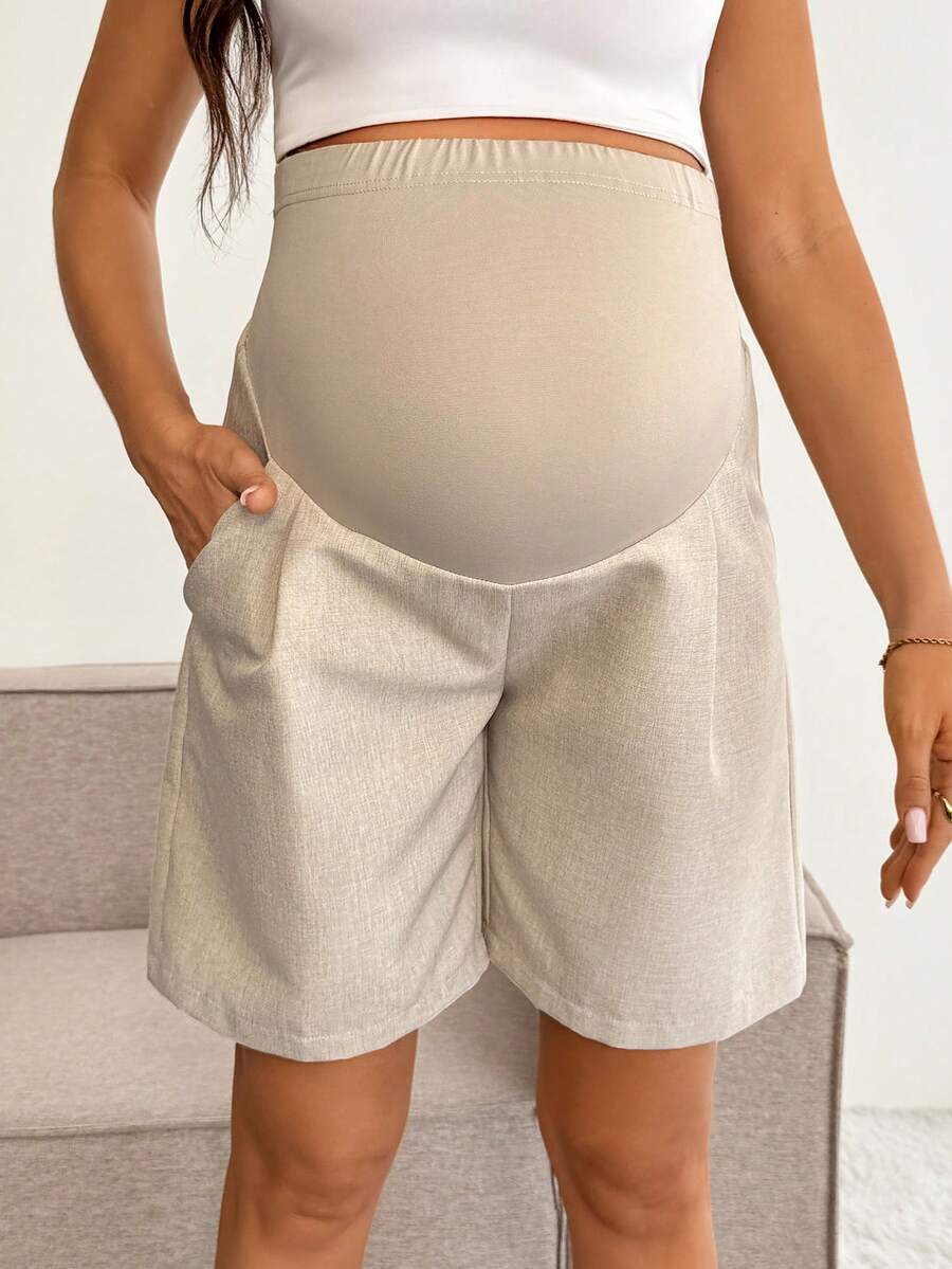 Maternity Casual High Waist Shorts - Breathable Summer Holiday Outfits