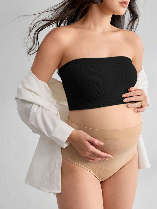 Maternity Camisole Bra 5 Pack - Seamless Solid Color Minimalist Wireless Breastfeeding