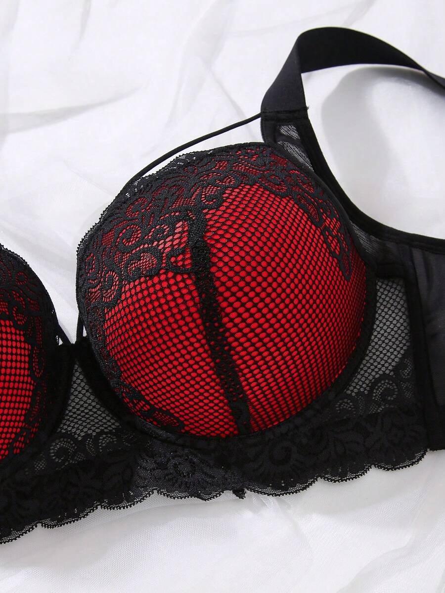 Women's Plus Size Comfortable Underwire Lace Bra - Elegant Full Coverage Support