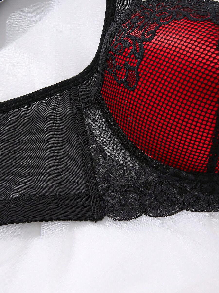 Women's Plus Size Comfortable Underwire Lace Bra - Elegant Full Coverage Support